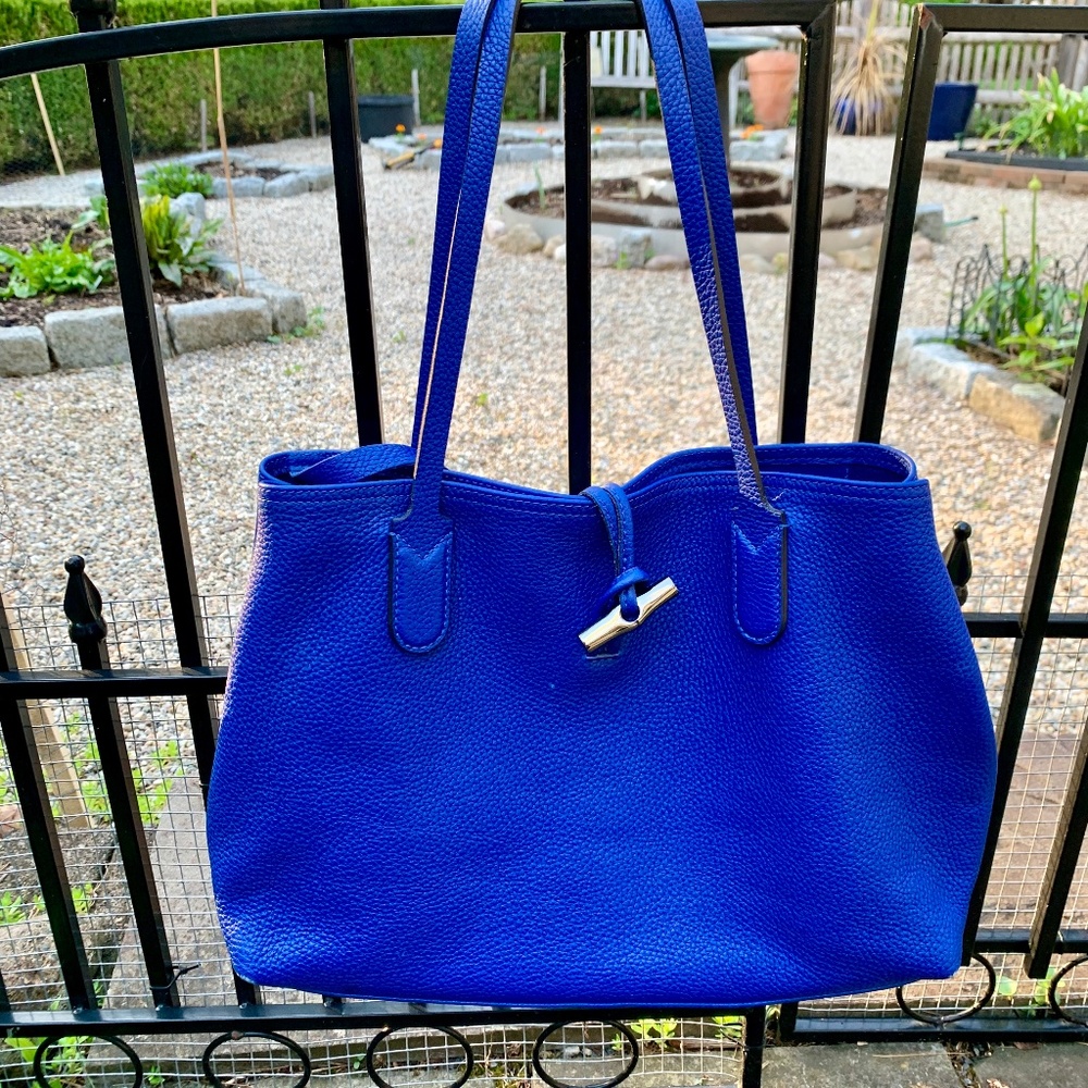 LONGCHAMP-Roseau Leather Shoulder Tote